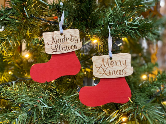 Stocking Wooden Bauble