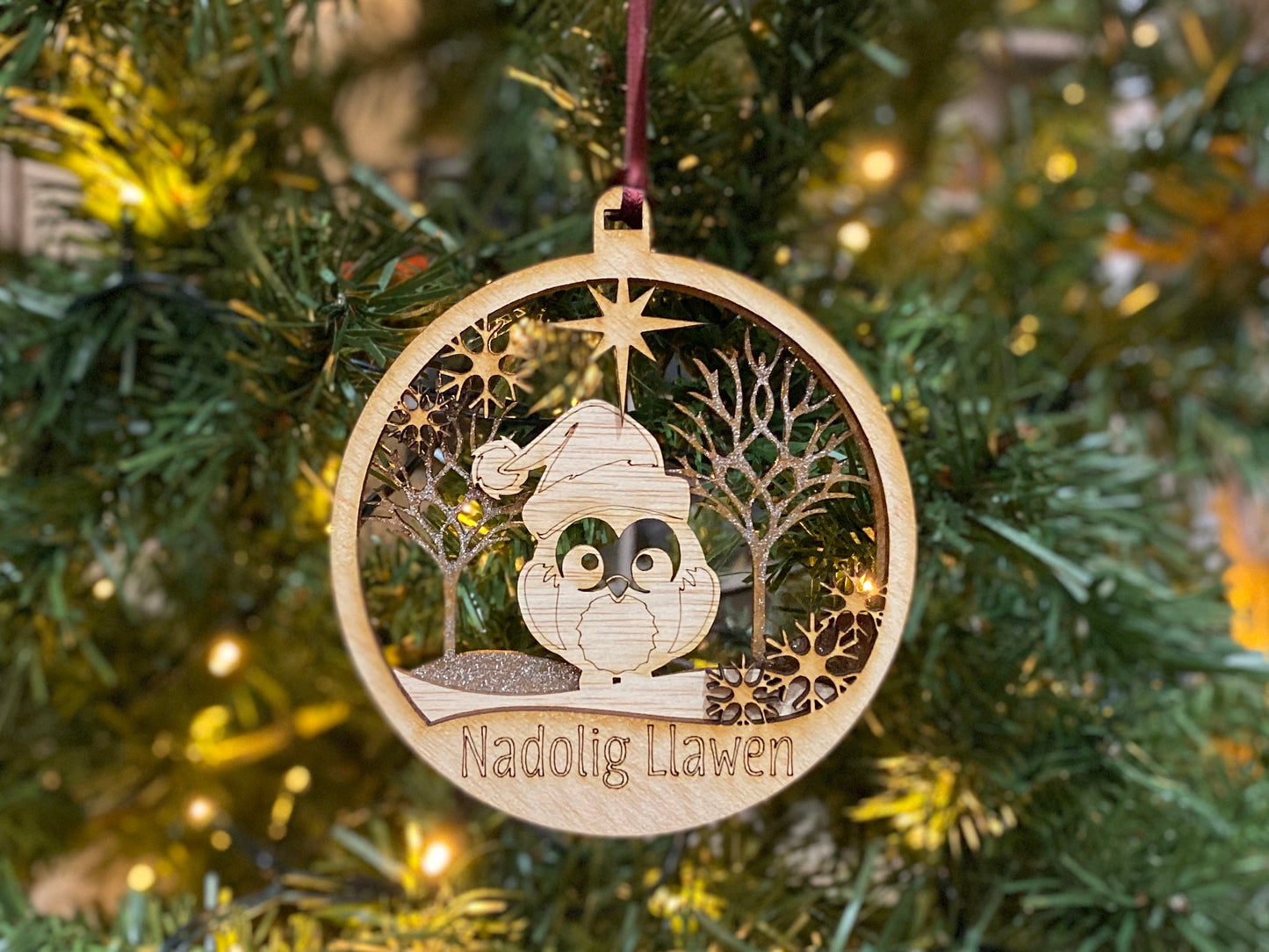 Owl 3D Wooden Bauble