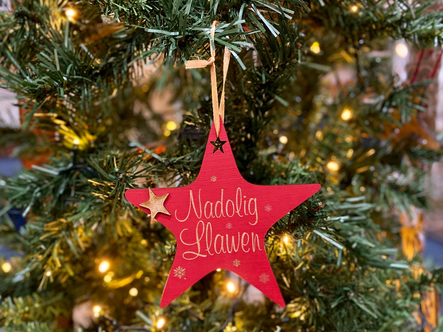 Star Wooden Bauble