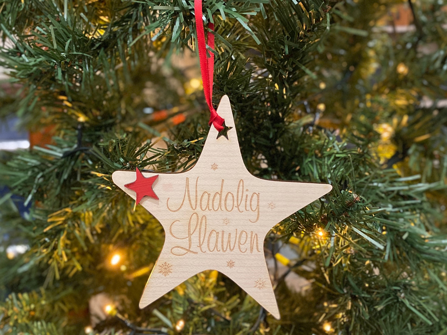 Star Wooden Bauble