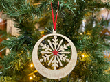 Circular Nadolig LLawen Wooden Bauble
