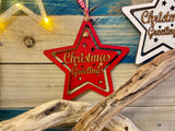 Double Star Wooden Bauble