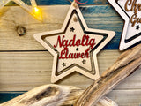 Double Star Wooden Bauble