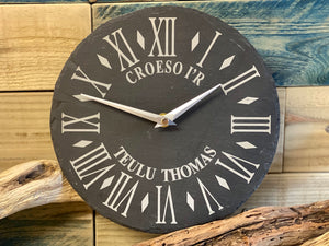 Slate Clock Personalised