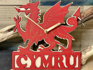 Welsh Dragon Clock Cymru