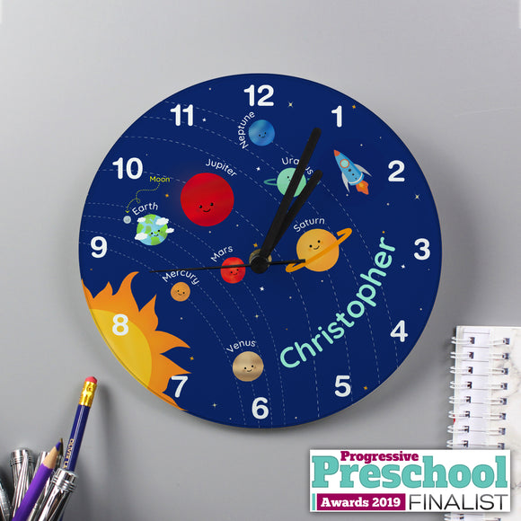 Personalised Glass Space Clock